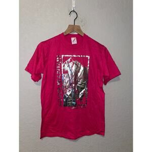 Vintage Silver Mountain Shirt Kellogg ID Idaho Pink Graphic Tee 80s 1988 VTG M